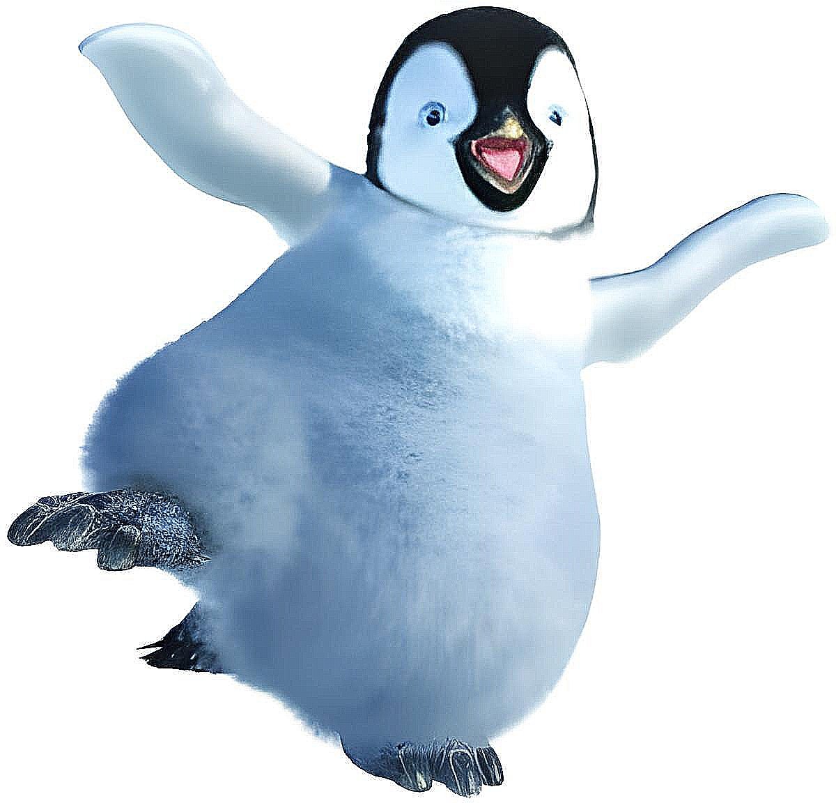 Penguin jumping and happy to reflect an human emotion on day 21 of Quitting caffeine cold turkey