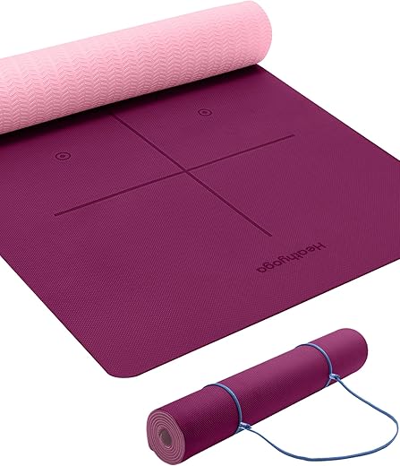 Eco-Friendly Yoga Mat with Body Alignment