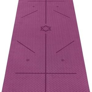 Ewedoos Non-Slip Yoga Mat with Alignment