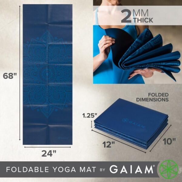 Folding Yoga Mat for Travel Fitness