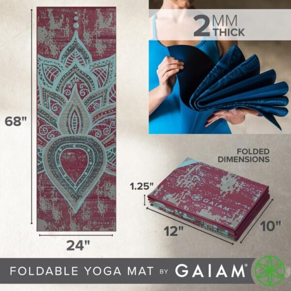 Folding Yoga Mat for Travel & Fitness