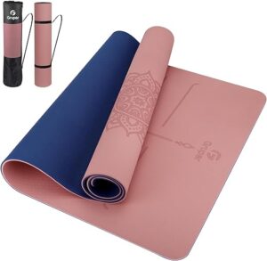 Non-Slip TPE Yoga Mat with Alignment