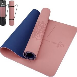 Non-Slip TPE Yoga Mat with Alignment