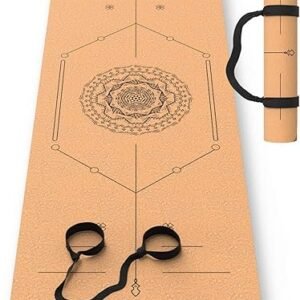 Nonslip Cork Yoga Mat with Strap