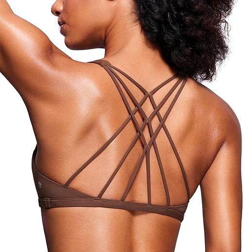 Strappy Padded Sports Bra for Women