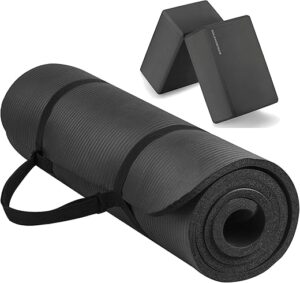 Thick High Density Yoga Mat with Strap