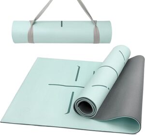 Thick Non-Slip Yoga Mat with Alignment