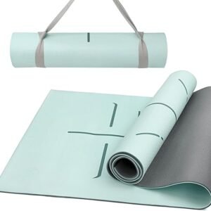 Thick Non-Slip Yoga Mat with Alignment