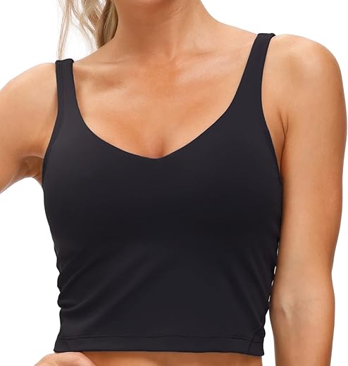 Women's Longline Padded Sports Bra with Medium Support