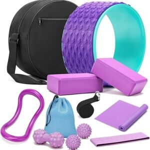 12-in-1 Yoga Wheel Set with Back Roller