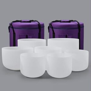 432HZ Quartz Crystal Singing Bowls Set