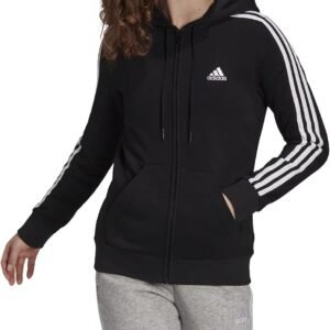 adidas Women's Fleece Hoodie with Stripes