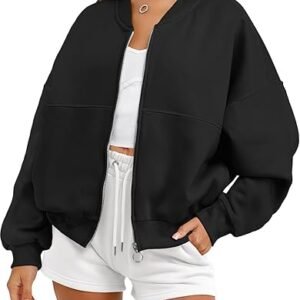 ANRABESS Women's Oversized Fleece Hoodie Jacket