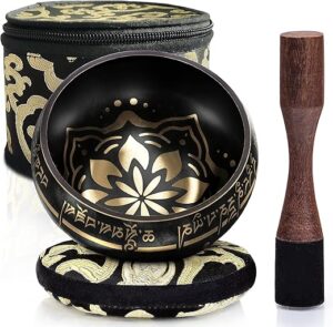 Authentic Tibetan Singing Bowl Set for Meditation