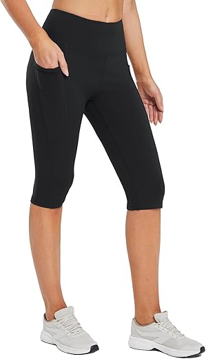 Baleaf Women's High Waisted Capri Leggings