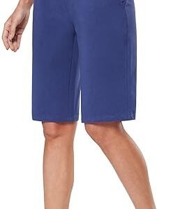 Baleaf Women's Knee-Length Cotton Bermuda Shorts