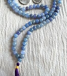 Blue Aventurine Japa Mala Necklace