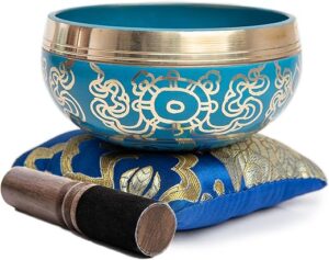 Blue Tibetan Singing Bowl Set