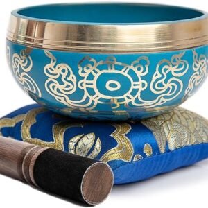 Blue Tibetan Singing Bowl Set