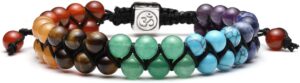 Chakra Bead Bracelet with Real Stones