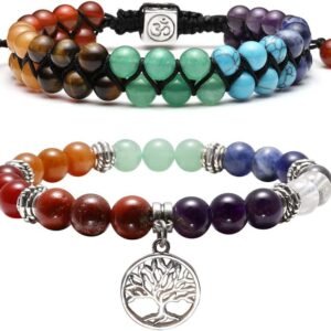 Chakra Gemstone Bracelet Bundle for Yoga