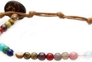 Energy Chakra Healing Bracelet with Real Stones