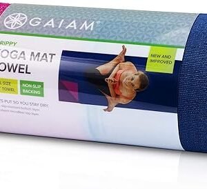 Gaiam Grippy Yoga Mat Towel - Hot Yoga - Machine Washable