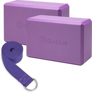 Gaiam Yoga Block & Strap Combo