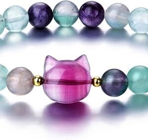 Jovivi Crystal Cat Beaded Bracelet