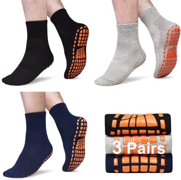 Men's Non Slip Yoga Socks 3-Pack