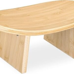 Navaris Bamboo Meditation Stool - Angled Comfort