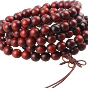 Tibetan Buddhist Wood Mala Bracelet