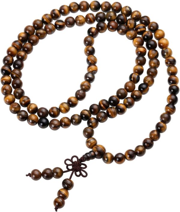 Tiger Eye Gemstone Prayer Bracelet Necklace