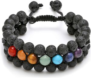 Triple Layer Gemstone Essential Oil Bracelet