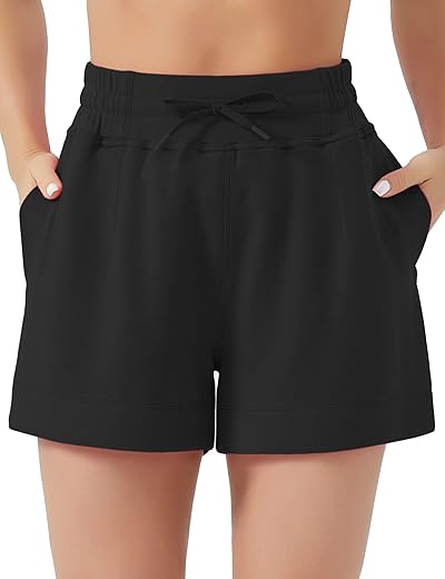 Women's Drawstring Sweat Shorts with Pockets