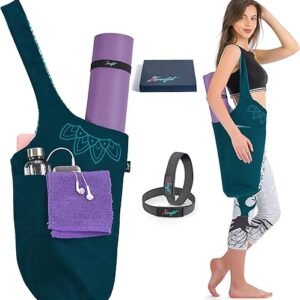 Yoga Mat Bag with Pockets and Strap