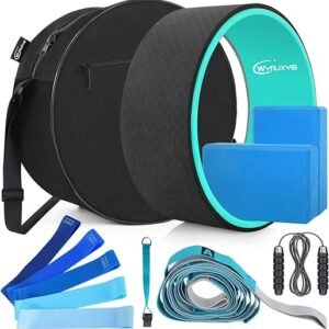 Yoga Wheel Set with Accessories Bundle