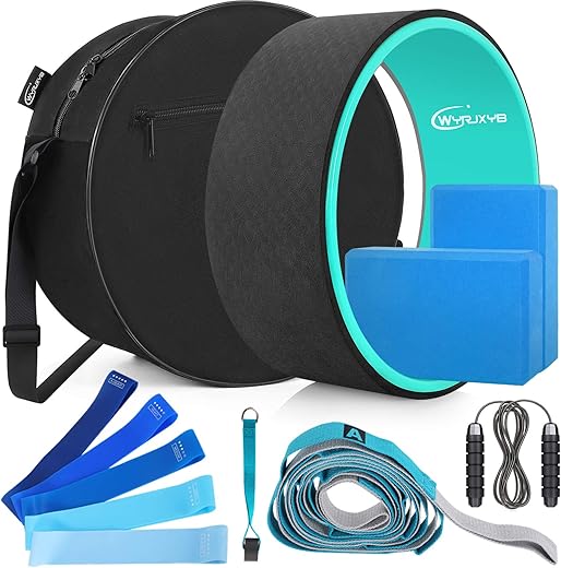 Yoga Wheel Set with Accessories Bundle